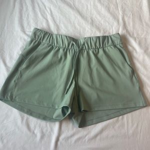 Zyia club shorts. Muted moss color